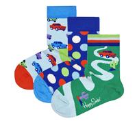 Happy Socks Niños Calcetines Unisex, 3er Paquete - Regalo, Bio-Algodón, Color