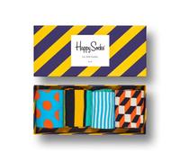 Happy Socks pack de 4 calcetines divertidos con estampado de rayas perfectos para regalo, talla 36-40