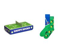 Happy Socks Paquete de 2 calcetines sostenibles para cancha de tenis, juego de regalo, raqueta y pelota para hombres y mujeres, talla 36-40
