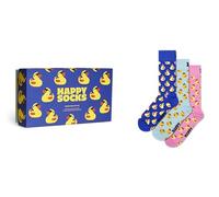 Happy Socks Paquete de 3 calcetines sostenibles - Set de regalo con pato de goma para hombres y mujeres, talla 36-40