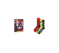 Happy Socks Calcetines Marvel Spider-Man - Vicious Venom - Pack de 3 sets de regalo para hombre y mujer - Tallas 41-46