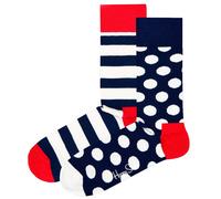 Happy Socks Unisex Calcetines, 2er Paquete - Classic Crew, Algodón Orgánico,
