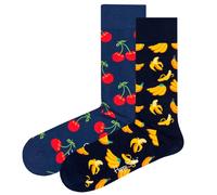 Happy Socks Unisex Calcetines, 2er Paquete - Classic Crew, Algodón Orgánico,