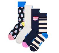 Happy Socks Unisex Calcetines,4er Paquete - Special Caja Regalo,Color Milk Cart