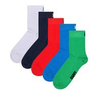 Happy Socks Unisex Calcetines, 5er Paquete - Solid 1/2 Crew Baumwoll-Mix, Un