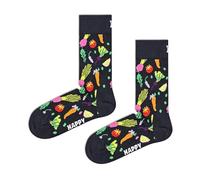 Happy Socks Veggie Sock, colorido y alegre, Calcetines para niños, Negro (2-3Y)