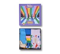 Happy Socks x The Beatles - Pack de 3 Calcetines en Caja de Regalo Edición The Beatles - Calcetines Divertidos para Grandes Fans