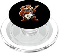 Happy Squirrel Rock Star Guitarra Eléctrica Diseño Músico PopSockets PopGrip para MagSafe