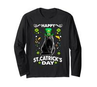 Happy St Catricks Day Cat St Patricks Day Lucky Charm Cats Manga Larga