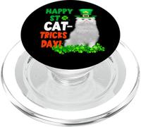 Happy St Catricks Day Cat St Patricks Day Lucky Charm Cats PopSockets PopGrip para MagSafe