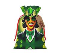 Happy St Patrick'S Day 1 bolsa de Navidad con cordón de 4.7 x 6.9 pulgadas, bolsa robusta para regalos y artículos esenciales de uso diario