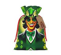 Happy St Patrick'S Day 1 bolsa de Navidad con cordón de 8.3 x 11.8 pulgadas, bolsa robusta para regalos y artículos esenciales de uso diario