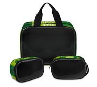 Happy St Patricks Day - Bolsa de maquillaje translúcida para mujeres y hombres, bolsa de aseo de viaje, 3 piezas, organizador de cosméticos, color, XL, Neceser de maquillaje