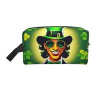 Happy St Patrick's Day - Bolsas de cosméticos para mujer, bolsa de maquillaje pequeña para bolso, bolsa de maquillaje de viaje con cremallera, Feliz día de San Patricio (Happy St Patrick's Day), Talla