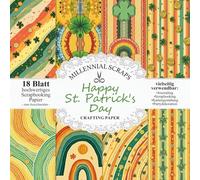Happy St. Patrick's Day Crafting Paper: Bastelpapier für Karten, zum Basteln, für Fotoalben, Einladungen und Tischdekoration I Scrapbooking I Junk Journals I Briefe