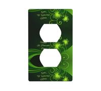 Happy St Patrick's Day - Cubiertas para tomas de corriente eléctricas, tamaño estándar, 1 banda, 4.5 x 2.75 pulgadas, termoplástico de policarbonato irrompible