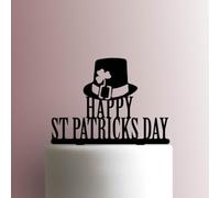 Happy St Patricks Day - Decoración acrílica para tartas de 5 pulgadas de ancho/naranja