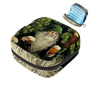 Happy St Patrick's Day Four Leaf Clover-2119 - Kit para el primer período para niñas, bolsa menstrual de tampón, soporte para almohadilla de lactancia con cremallera, organizador de servilletas