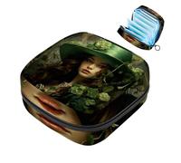 Happy St Patrick's Day Four Leaf Clover-2130 - Kit para el primer período para niñas, bolsa menstrual de tampón, soporte para almohadilla de lactancia con cremallera, organizador de servilletas