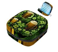 Happy St Patrick's Day Four Leaf Clover-568 - Kit para el primer período para niñas, bolsa menstrual de tampón, soporte para almohadilla de lactancia con cremallera, organizador de servilleteros