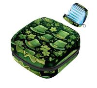 Happy St Patrick's Day Four Leaf Clover-777 - Kit para el primer período para niñas, bolsa menstrual de tampón, soporte para almohadilla de lactancia con cremallera, organizador de servilleteros