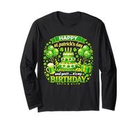 Happy St Patricks Day Its My Birthday Men Women Kids Toddler Manga Larga