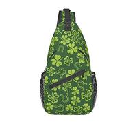 Happy St. Patrick's Day Sling Bag, Casual Crossbody Shoulder Bag Senderismo Daypack Crossbody Shoulder Backpack Travel Chest Pack para Hombres Mujeres
