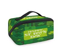 Happy St Patricks Day Travel - Bolsas de maquillaje para mujeres, hombres, niñas, niños, bolsa de lavado portátil para artículos de aseo personal, organizador de artículos de tocador