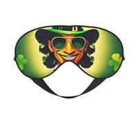Happy St Patrick's Dayprint - Máscara de ojos con correa ajustable para viajes, oficina, avión, sueño, sombreado
