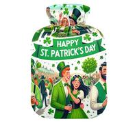 Happy St. Pat's Day - Bolsa de agua caliente para calentar el agua, bolsa de agua caliente para calentar la cama del pie, alivio del dolor, 1 litro