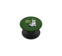 Happy St. Pawtrick's Day - Husky Día de San Patricio PopSockets PopGrip Adhesivo