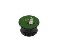 Happy St. Pawtrick's Day - Pata atigrado del día de San Patricio PopSockets PopGrip Adhesivo