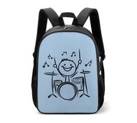 Happy Stick Figure Playing The Drums - Mochila casual para uso diario, mochila de viaje con correas ajustables para mujeres y hombres