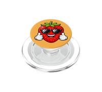 Happy Strawberry aplaude Summer Cool Vibes PopSockets PopGrip para MagSafe