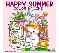 Happy Summer Color By Line: Adorable Pets in Playful and Cozy Scenes