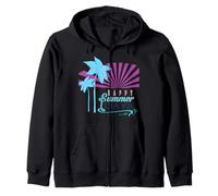 Happy Summer Days Dolphins Vaporwave Regalo Estético Verano Sudadera con Capucha