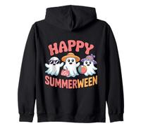 Happy Summerween Cute Ghosts Espeluznante Halloween Vibes Verano Sudadera con Capucha