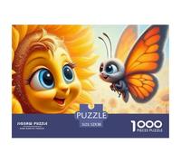 Happy Sunflower Smiling with Tongue out Papel De Calidad Excelente Hobby para Momentos Tranquilos, Fines De Semana Y Relax Vacacional 52x38cm/1000pcs