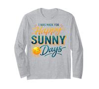 Happy Sunny Days Sonriente Sol Verano Amante Manga Larga