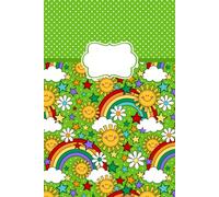 Happy Sunshine & Rainbow Notebook: Cute Lined Journal with Smiling Suns, Rainbows, and Doodle Pages | 110-Page Composition Notebook | 6 x 9 Writing Journal