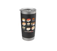Happy Sushi Anime Kawaii Set Japanese Food Lover Otaku Manga Vaso térmico de acero inoxidable de doble pared