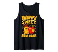 Happy Sweet New Year Honey Bear Shana Tova Rosh Hashanah Camiseta sin Mangas