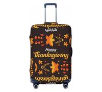 Happy Thanksgiving 1 - Funda elástica para equipaje de viaje, protector para equipaje de 45,7 a 81,3 cm, Black, S