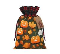 Happy Thanksgiving Day - Bolsas de regalo con cordón para Navidad, diseño de calabaza, bolsa de regalo, bolsa de caramelos, bolsas de boda, 17,5 x 12 cm
