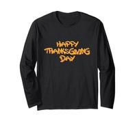 Happy Thanksgiving Day Festive Fall T-Shirt Manga Larga