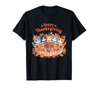 Happy Thanksgiving Funny Family Reunion Cat Lovers Gifts Camiseta
