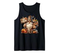 Happy Thanksgiving GNOME For Women Men Kids Fall Pumpkin Camiseta sin Mangas