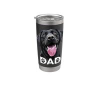 Happy The Lab Father Black Labrador Retriever Papá Perro Papá Vaso térmico de acero inoxidable de doble pared