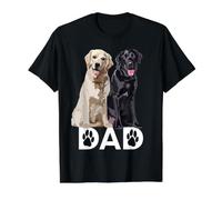 Happy The Lab Father Golden Black Labrador Retriever Dad Dog Camiseta gráfica económica, Hombre, Negro, L