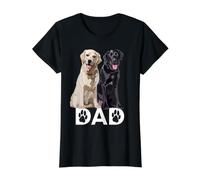 Happy The Lab Father Golden Black Labrador Retriever Dad Dog Camiseta gráfica económica, Mujer, Negro, XL